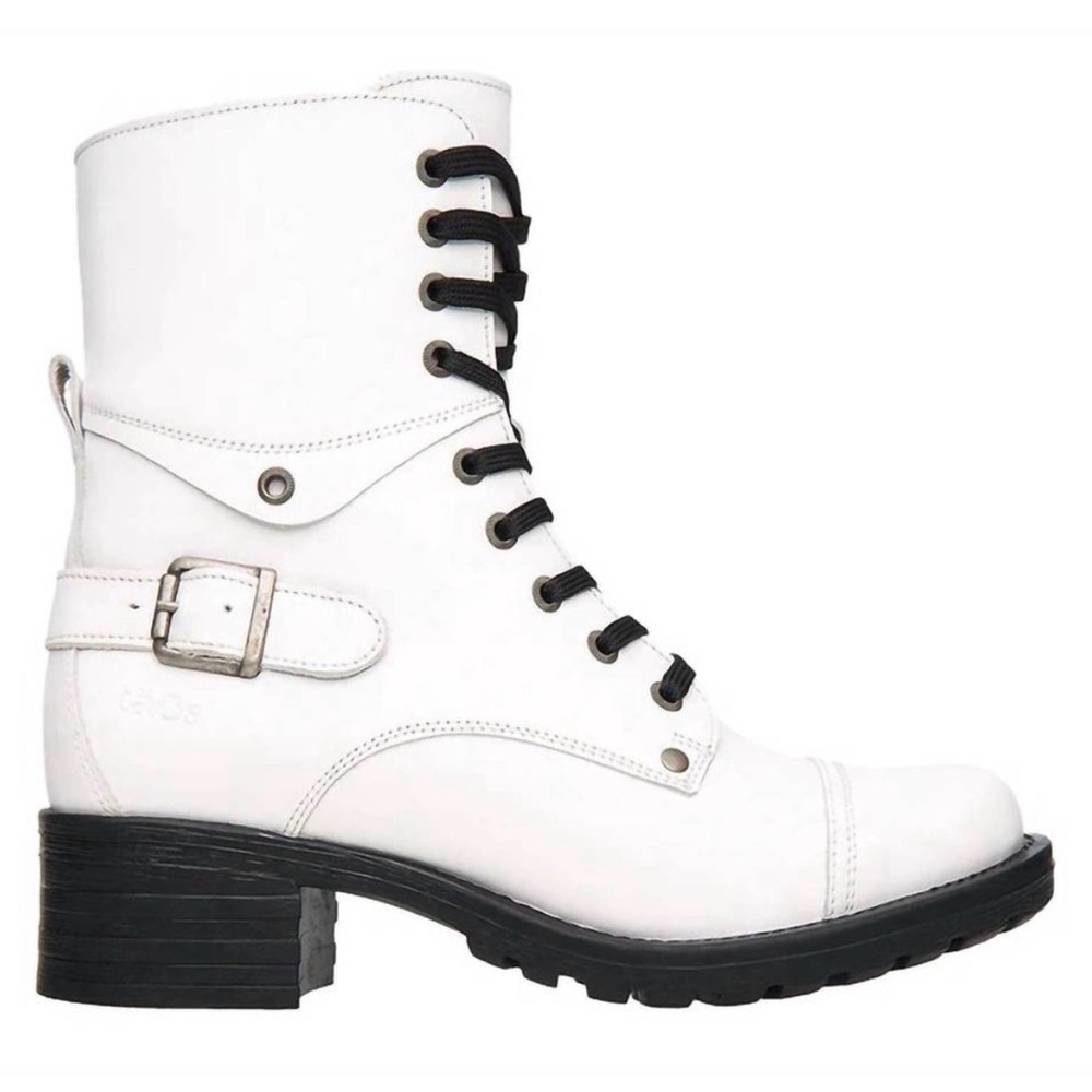 Taos Footwear White Combat Boots
